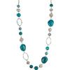 FULU AUTUMN Collana Lunga di Perle in Argento - Collana Boheme Lunga con Perle di Cristallo e di Pietra Gioielli Fantasiosi - Bella Idea di Regalo per la Festa della Mamma, Pietra Cristallo, Nessuna