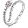 MARLION JEWELS Anelli da donna in argento 925 sotto forma di serpente. Anello da donna in argento 925 con finitura argento o oro. Gioielli ideali per coppia e fidanzati, regali per amiche... Anelli coppia
