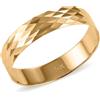 TJC Fede nuziale in oro giallo 9 K, 5/6 mm, taglio diamante, anello in oro massiccio per donne e uomini, fascia in oro impilabile, unisex, anello di fidanzamento o anniversario, regalo per donne e