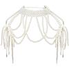 NICENEEDED Collane di Perle A Spalla NICENEEDED, Catena Da Sposa per Spalle e Schiena Boho Catena Da Braccio Multistrato, Gioielli per Il Corpo Da Spiaggia Estiva