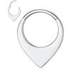 hengkaixuan 16 G Teardrop Septum Clicker Ring Daith Gioielli Septum Ring Naselli in acciaio chirurgico 316L segmento pieghevole cartilagine orecchini Creus Tragus Helix Torre Conchiglia Piercing