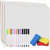 LONGERSIZHAN 3Pz Lavagna Bianca A4 Cancellabile, 29,7x21cm, con Penne