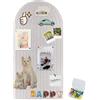 Vauki Bacheca decorativa in feltro, autoadesiva, 120 x 60 cm, in feltro, spessore 0,9 cm, 8 pezzi da 30 x 30 cm, senza foratura, adatta per uffici, scuole, cameretta dei bambini, cammello chiaro