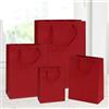 Generico 12 PZ Busta Shopper in carta plastificata opaca BORDEAUX 27x12x37 cm