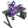 JUMMICO Scrivania Gaming 100 x 60 cm, Tavolo Gaming Ergonomica, Scrivania per Computer Postazione Gamer con Piano del Tavolo in Fibra di Carbonio Adatto Sia per i Giocatori Che per l'uso in Ufficio.