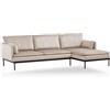 Traumnacht Lyon Divano angolare a 2 posti con recamiere versatile, regolabile a destra e a sinistra, beige