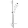 Grohe Rainshower 130 SmartActive 26577LS0 - Set Asta Doccia a 3 Getti, Ecojoy Portata Limitata a 9.5l/min, Rotondo, Bianco