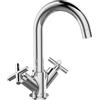 Bristan Naxos - Miscelatore per lavabo con piletta a scatto e cartuccia in ceramica, rubinetto da bagno, finitura cromata