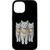 Cool 3 Hip Hop Trio Street Gold Chain Fu Custodia per iPhone 15 Cat Rap Old School Retro Streetwear anni '80 '90 Tre