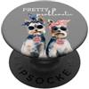 Sweet and Cheeky Greetings Carino e problematico divertente Yorkie Carino Sassy Dog Lover PopSockets PopGrip Adesivo