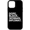 Dope Diplomat Career Culture Custodia per iPhone 12 mini Dope Black Woman Diplomat ha dato potere al Black History Month