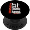 FaithDriven Expressions Push Pray Finché Qualcosa accade Fede Croce PopSockets PopGrip Adesivo