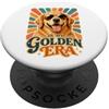 Golden Era Doggo Co. Funny Retriever Retro Dog Occhiali da sole in My Golden Era PopSockets PopGrip Adesivo