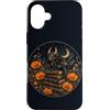 Cute Cottagecore Dragons with Books Desi Custodia per iPhone 16 Plus Baby Dragon Reading Libri Moonlit Fantasy
