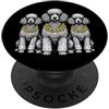 Cool 3 Hip Hop Trio Street Gold Chain Fu Barboncino Rap Old School Retro Streetwear anni '80 '90 Tre PopSockets PopGrip Adesivo
