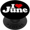LOVE OF JUNE HEART PERSONALIZED NAME TEE I LOVE HEART JUNE NOME SU UN TEE PopSockets PopGrip Adesivo