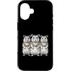 Cool 3 Hip Hop Trio Street Gold Chain Fu Custodia per iPhone 16 Hamster Rap Old School Retro Streetwear 80s 90s Tre