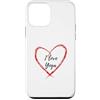 Simmon's Merch Custodia per iPhone 12 mini I Love Yoga - Italia Arte Grafica
