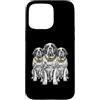 Cool 3 Hip Hop Trio Street Gold Chain Fu Custodia per iPhone 15 Pro Max St Bernard Dog Rap Old School Retro Streetwear anni '80 '90 Tre