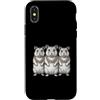 Cool 3 Hip Hop Trio Street Gold Chain Fu Custodia per iPhone X/XS Hamster Rap Old School Retro Streetwear 80s 90s Tre
