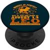 Funny Leo Zodiac Gifts Horoscope Birthda 14 agosto Compleanno Leone Divertente Astrologia Amante dello Zodiaco PopSockets PopGrip Adesivo