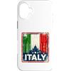 YO! Custodia per iPhone 16 Plus Vintage Bandiera Italiana Fan Bandiera Italia Retro Art