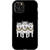 Cool 3 Hip Hop Trio Street Gold Chain Fu Custodia per iPhone 11 Pro Shiba Inu Dog Rap Old School Retro Streetwear 80s 90s Tre