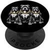 Cool 3 Hip Hop Trio Street Gold Chain Fu Pitbull Pittie Rap Old School Retro Streetwear anni '80 '90 Tre PopSockets PopGrip Adesivo