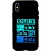 Lustiger Geburtstagsspruch zum 22. Gebur Custodia per iPhone X/XS 22° compleanno leggendario da luglio 2004 vintage retrò
