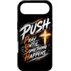 FaithDriven Expressions Custodia per iPhone Air Push dinamico Pregare fino a quando qualcosa accade Brush Cross