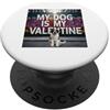 Saint Bernard Puppy Lover PS Il mio cane è il mio San Valentino San Bernardo Street Graffiti PopSockets PopGrip Adesivo