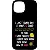 Whyitsme Design Custodia per iPhone 15 Scherzo divertente per lavori a maglia, con pecore