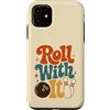 Pin Alley Vibes Custodia per iPhone 11 Divertente Bowling Retro Citazione Umorismo