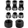 Anhoer Set di 8 pinze di serraggio per fresatura superiore, mandrino per fresatrice superiore, adattatore per pinza di serraggio 6 mm, 6,35 mm, 8 mm con 2 dadi per macchina per incisione Einhell Katsu
