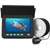 TRPLFGHZ Fotocamera da pesca, Fishfinder subacqueo portatile da 4,3 pollici e 20 m, telecamera pesca fissata su asta, impermeabile 1000 TVL, batteria 10000 mAh, 10 ore