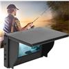 TRPLFGHZ Fotocamera da pesca, Schermo Fish Finder da 4,3 pollici IPS a schermo intero 800x480 CVBS Ingresso Interfaccia,5 mm con visiera parasole for la pesca