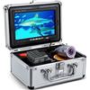 TRPLFGHZ Fotocamera da pesca, Kit Fish Finder Monitor a colori da 7 pollici subacqueo 12 pezzi Telecamera pesca IR Cavo 15 M 30 50 Custodia in alluminio impermeabile(A IR 15M)