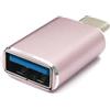 System-S Adattatore USB 3.1 tipo C maschio a 3.0 A femmina 5 Gbps 100 W in rosa