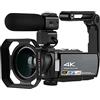 ZADCCS Videocamera, Videocamera 4K for visione notturna IR Videocamere Vlog digitali Full HD Professionale(10tons 5tons)