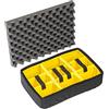 PELI 1505 set divisori imbottiti, accessorio per valigia PELI Protector originale, compatibile con: PELI 1500, colore: Nero/Giallo