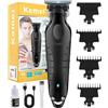 KEMEI PG2299 - Tagliacapelli professionale da uomo, senza fili, rasoio elettrico a T Blade Zero Gap, ricaricabile tramite USB, con 3 pettini guida