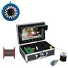 TRPLFGHZ Fotocamera da pesca, Telecamera subacquea for la pesca con fishfinder da 9 pollici, 15 m, 1000 TVL, LED bianchi + lampade a infrarossi for su ghiaccio/mare/fiume(50M)
