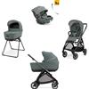 INGLESINA - Trio Electa Studio Grey con Navicella Open Up e Seggiolino Auto Darwin Recline Evo 2026 + Base Darwin 360° e Seggiolino Auto Next Stage