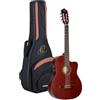Ortega Guitars Chitarra Concerto Thinline Elettro-acustica - Serie Family - Slim Neck - include Gig Bag - Mogano (RCE125MMSN)