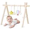 lionelo Anis Palestrina Legno Neonato, Baby Gym in Legno con Giochi Rimovibili, Palestrina Pieghevole, Palestra Bambini, Centro attività per Neonato, Giocattolo Montessori per Neonati