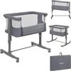 lionelo Aurora 3in1 Culla Co-sleeping e Lettino da viaggio per neonato bambini fino 9kg Regolabile in altezza e Inclinazione Parete aperta rete traspirata Materasso innovativo Zanzariera