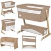 lionelo Lionelo Thomi Plus Lettino 5in1 Culla Neonato, Lettino Co-Sleeping, Box Bambini, Letto Junior e Divano, Altezza Regolabile, Materassi in Schiuma T25, Bordi in Rete Traspirante, con Ruote e Accessori