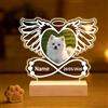 Umitive Luminaria Personalizzata per Cani,Lampada LED con Foto & Nome del Cane, Design con Cuore & Impronte, Regalo Commemorativo per la Perdita dell'Animale Domestico con Data (Stile 04)