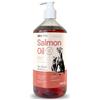 Lab-V, Olio di Salmone per Cani e Gatti 100% Atlantico, 1L, Omega 3 per Cani EPA DHA, Appetizzante Insaporitore Crocchette per Pelo, Pelle e Benessere Generale