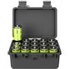 KIWIFOTOS 15 scomparti per batterie tipo D, resistente IP67, impermeabile, LR20/D/AM1, porta batterie alcaline per uso domestico, campeggio, giocattoli, radio giardino (batteria non inclusa)